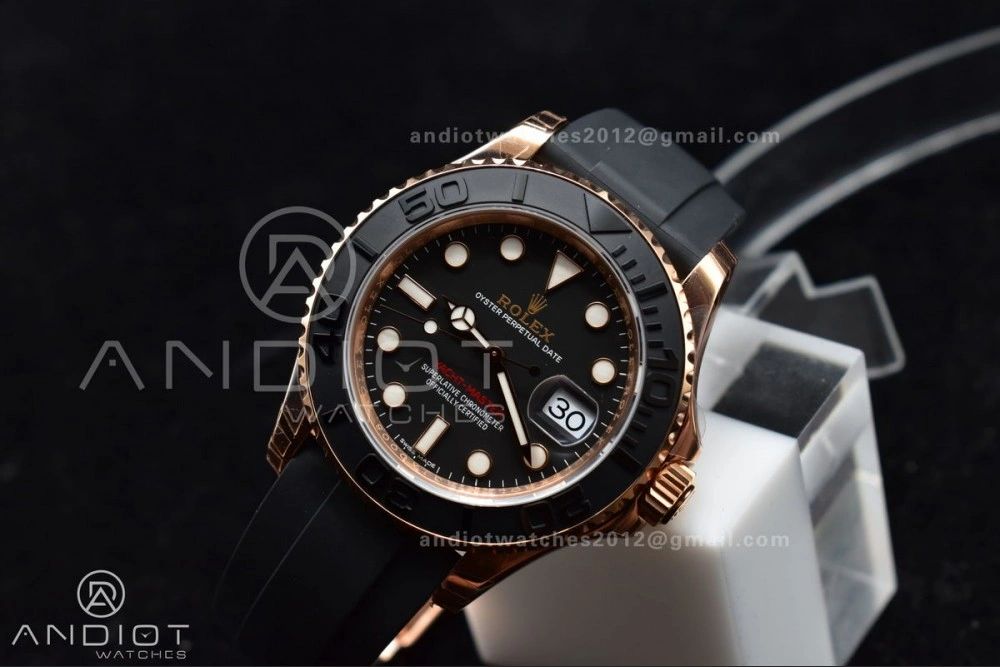 Cozy Yacht-Master 116655 VSF 1:1 Best Edition Black Ceramic Bezel on Oysterflex Rubber Strap VS 494