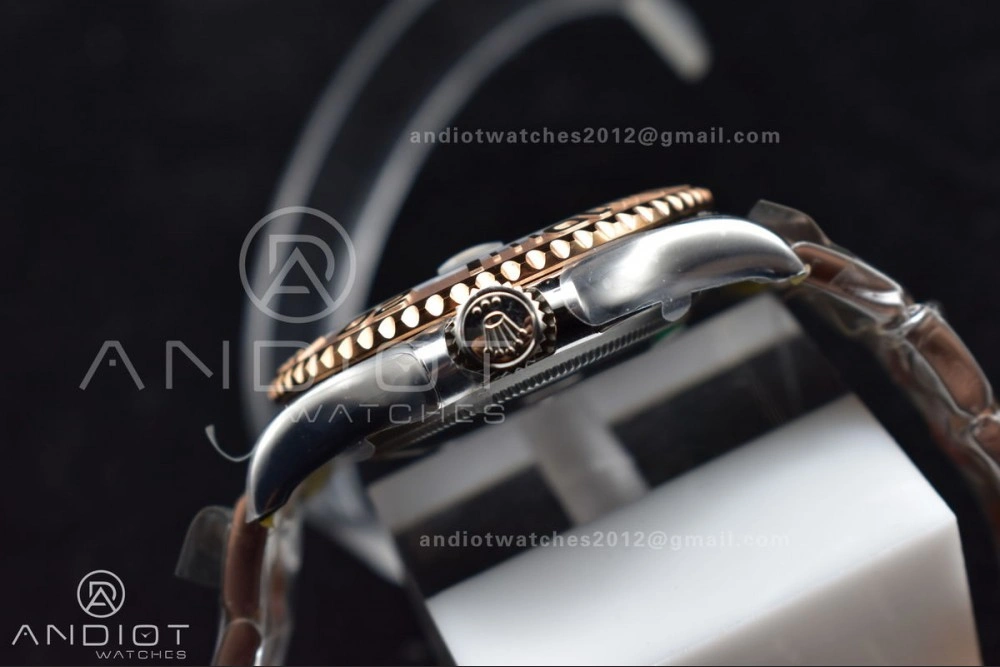 ComfortFit Yacht-Master 126621 Clean 1:1 Best Edition Rose Gold Plated 904L Steel Black Dial On SS Bracelet VR 483