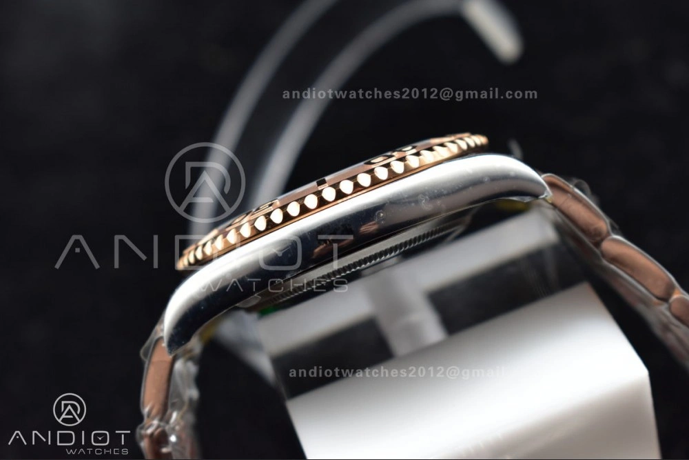 ComfortFit Yacht-Master 126621 Clean 1:1 Best Edition Rose Gold Plated 904L Steel Black Dial On SS Bracelet VR 483