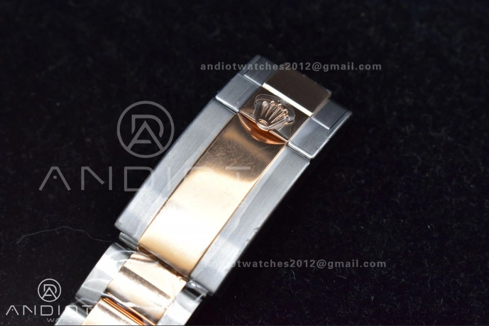 OnTrend Yacht-Master 126621 Clean 1:1 Best Edition Rose Gold Plated 904L Steel Brown Dial On SS Bracelet VR 488