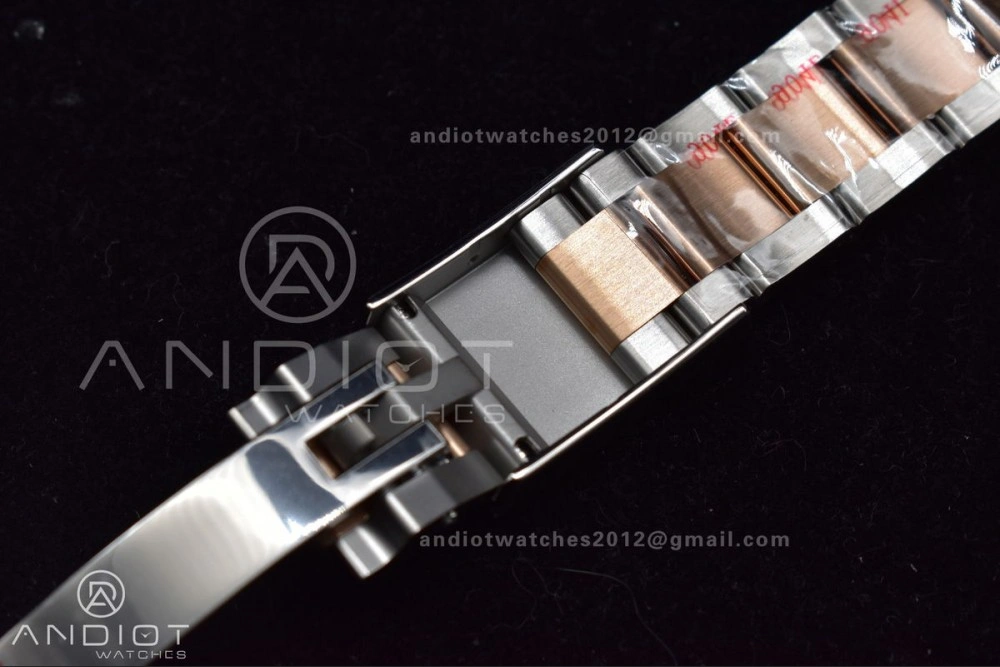 OnTrend Yacht-Master 126621 Clean 1:1 Best Edition Rose Gold Plated 904L Steel Brown Dial On SS Bracelet VR 488