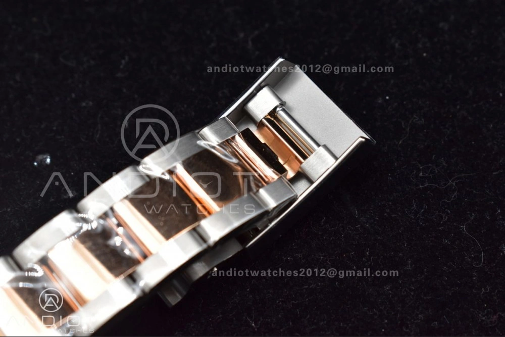 OnTrend Yacht-Master 126621 Clean 1:1 Best Edition Rose Gold Plated 904L Steel Brown Dial On SS Bracelet VR 488