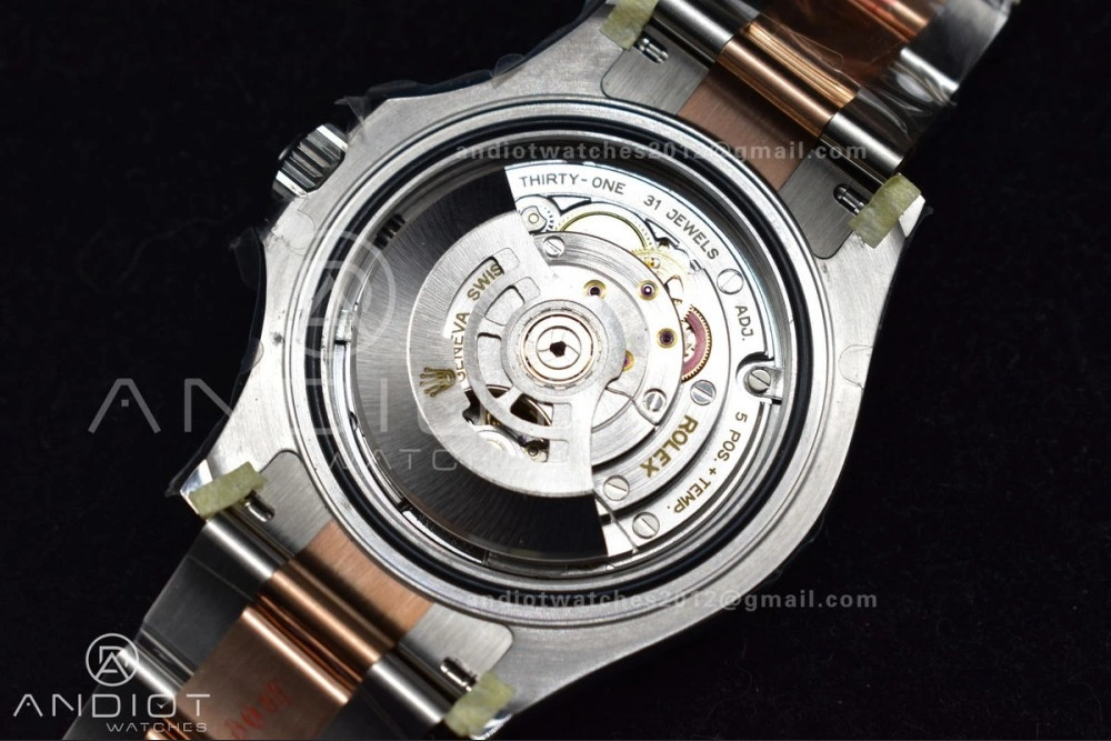 OnTrend Yacht-Master 126621 Clean 1:1 Best Edition Rose Gold Plated 904L Steel Brown Dial On SS Bracelet VR 488