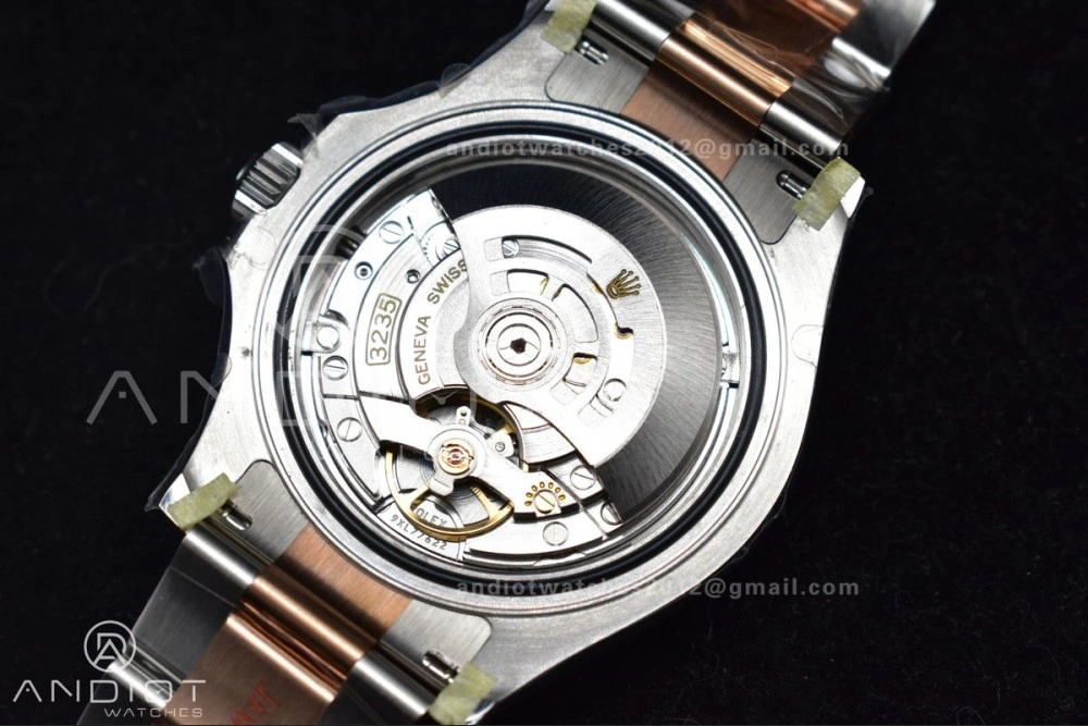 OnTrend Yacht-Master 126621 Clean 1:1 Best Edition Rose Gold Plated 904L Steel Brown Dial On SS Bracelet VR 488