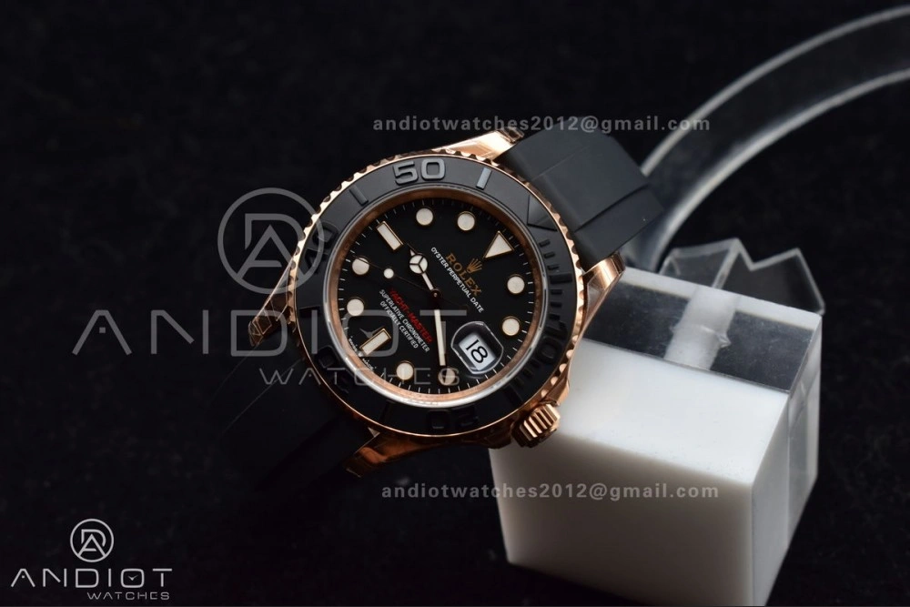 Functional Yacht-Master 126655 VSF 1:1 Best Edition Black Ceramic Bezel on Oysterflex Rubber Strap VS 1220