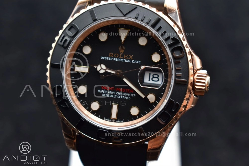 Functional Yacht-Master 126655 VSF 1:1 Best Edition Black Ceramic Bezel on Oysterflex Rubber Strap VS 1220