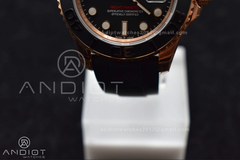 Functional Yacht-Master 126655 VSF 1:1 Best Edition Black Ceramic Bezel on Oysterflex Rubber Strap VS 1220