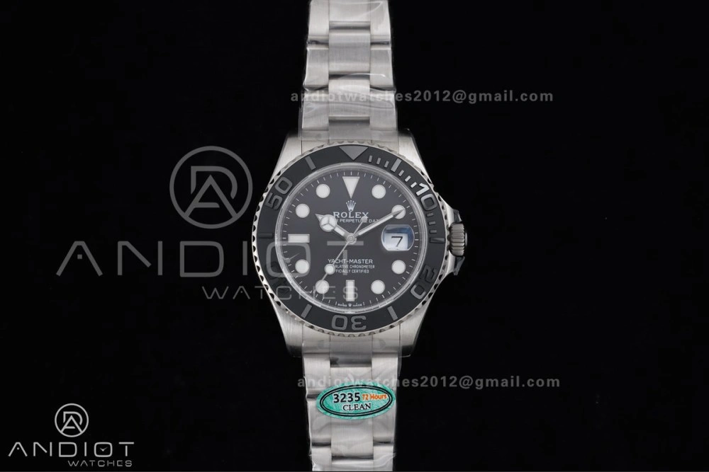 Yacht-Master 226627 Titanium Clean 1:1 Best Edition Black Dial On Titanium Bracelet SH Breathable 1206