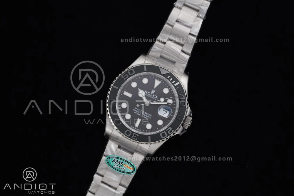 Yacht-Master 226627 Titanium Clean 1:1 Best Edition Black Dial On Titanium Bracelet SH Breathable 1206