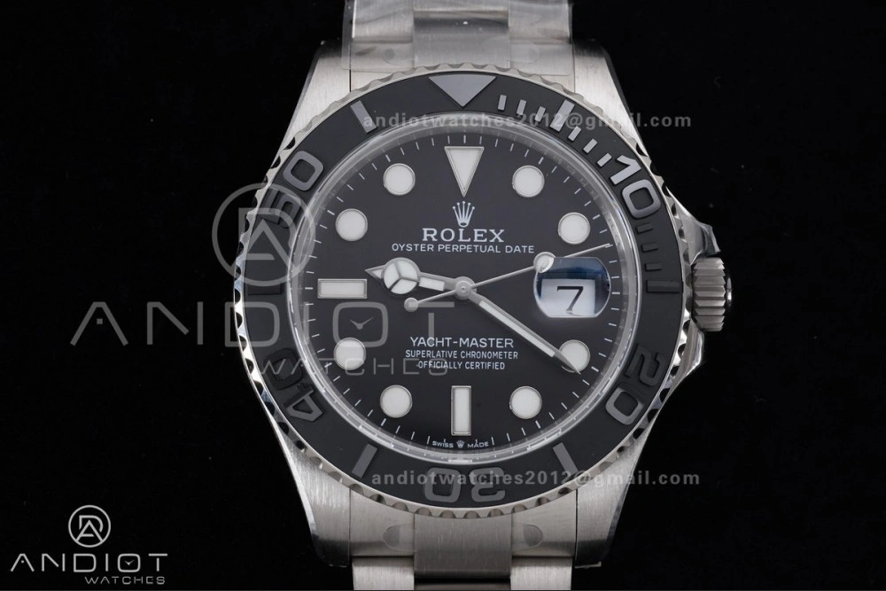 Yacht-Master 226627 Titanium Clean 1:1 Best Edition Black Dial On Titanium Bracelet SH Breathable 1206