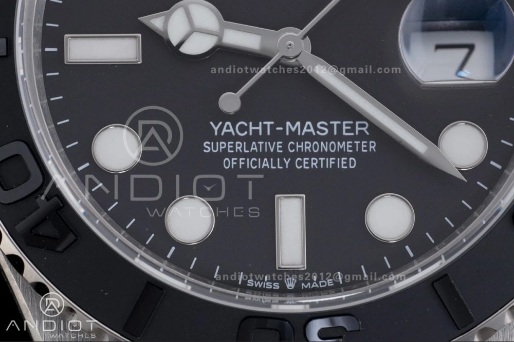 Yacht-Master 226627 Titanium Clean 1:1 Best Edition Black Dial On Titanium Bracelet SH Breathable 1206