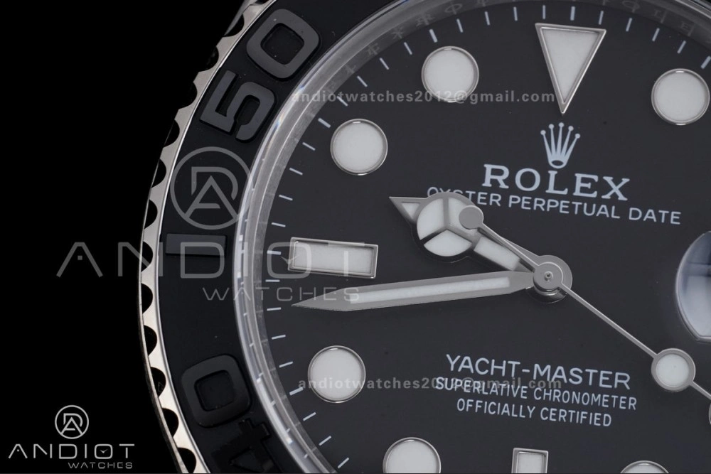Yacht-Master 226627 Titanium Clean 1:1 Best Edition Black Dial On Titanium Bracelet SH Breathable 1206