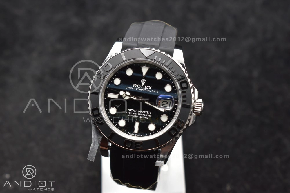 Refined Yacht-Master 42mm 226659 Gold Factory 1:1 Best Edition Ceramic Bezel Falcon's Eye Dial on Oyster flex Strap VR3235 (Tungsten Heavy Version) 1214