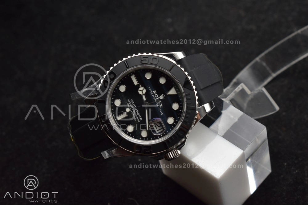 Refined Yacht-Master 42mm 226659 Gold Factory 1:1 Best Edition Ceramic Bezel Falcon's Eye Dial on Oyster flex Strap VR3235 (Tungsten Heavy Version) 1214