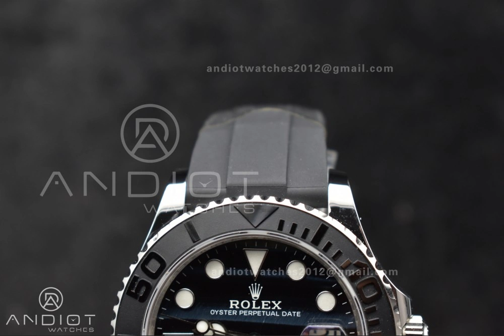 Refined Yacht-Master 42mm 226659 Gold Factory 1:1 Best Edition Ceramic Bezel Falcon's Eye Dial on Oyster flex Strap VR3235 (Tungsten Heavy Version) 1214