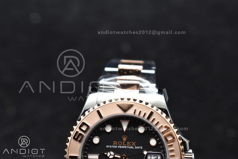 Yacht-Master RG 37mm 268621 CVSF 1:1 Best Edition Black Dial 316L SS Case and Bracelet A WrinkleFree 1216