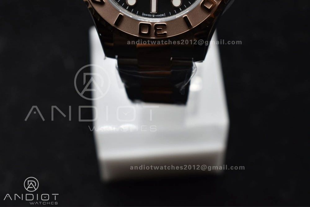 Yacht-Master RG 37mm 268621 CVSF 1:1 Best Edition Black Dial 316L SS Case and Bracelet A WrinkleFree 1216