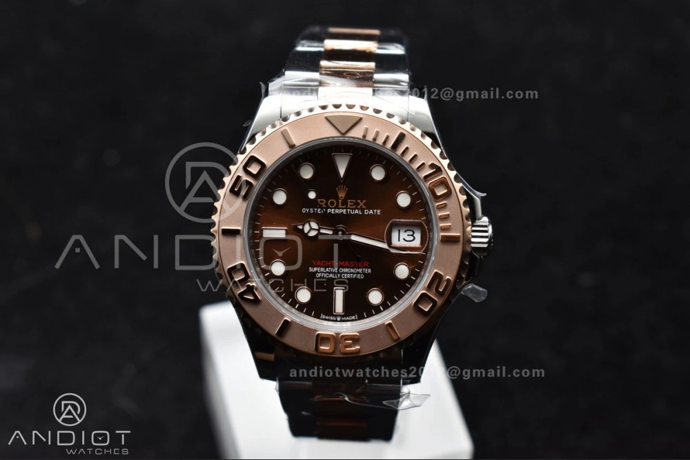 Refined Yacht-Master RG 37mm 268621 CVSF 1:1 Best Edition Brown Dial 316L SS Case and Bracelet A 1217