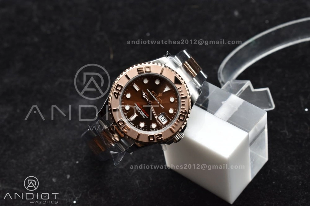 Refined Yacht-Master RG 37mm 268621 CVSF 1:1 Best Edition Brown Dial 316L SS Case and Bracelet A 1217