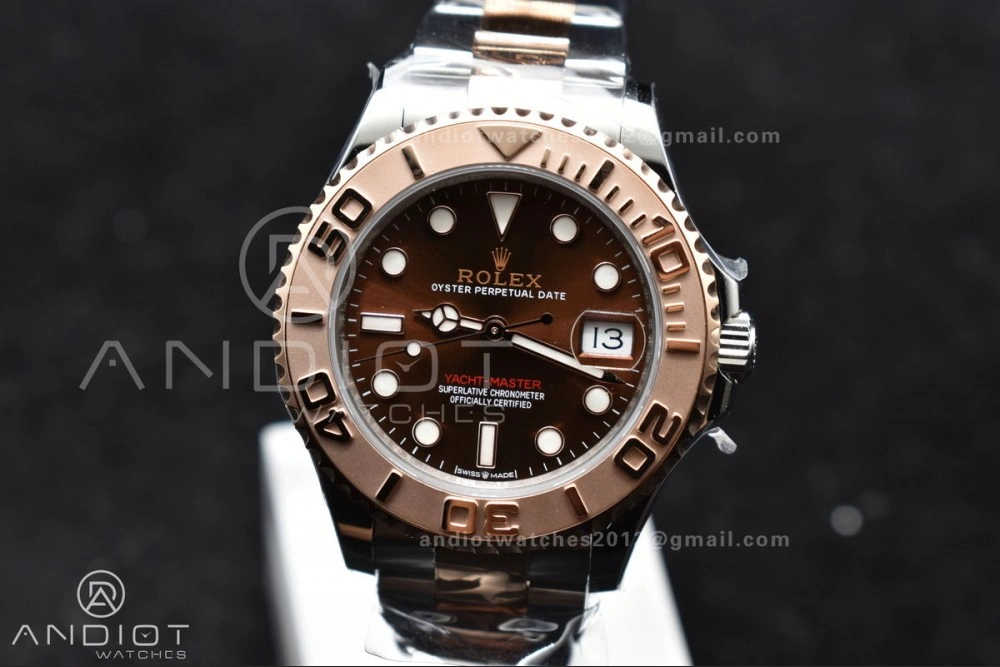 Refined Yacht-Master RG 37mm 268621 CVSF 1:1 Best Edition Brown Dial 316L SS Case and Bracelet A 1217