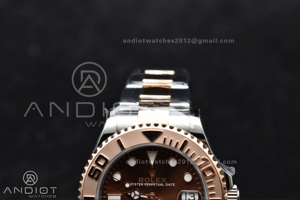 Refined Yacht-Master RG 37mm 268621 CVSF 1:1 Best Edition Brown Dial 316L SS Case and Bracelet A 1217
