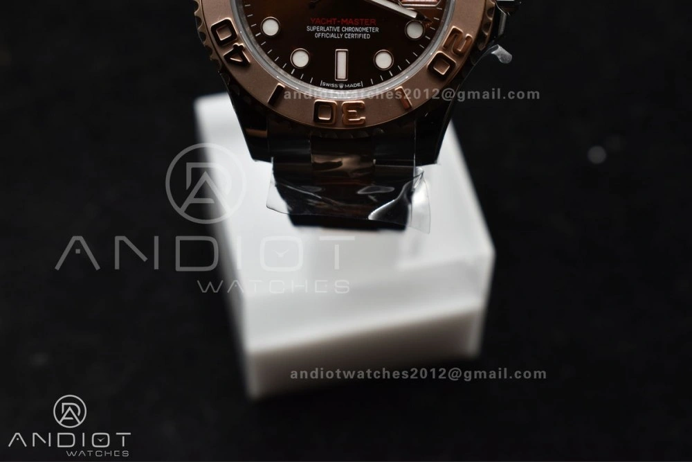 Refined Yacht-Master RG 37mm 268621 CVSF 1:1 Best Edition Brown Dial 316L SS Case and Bracelet A 1217