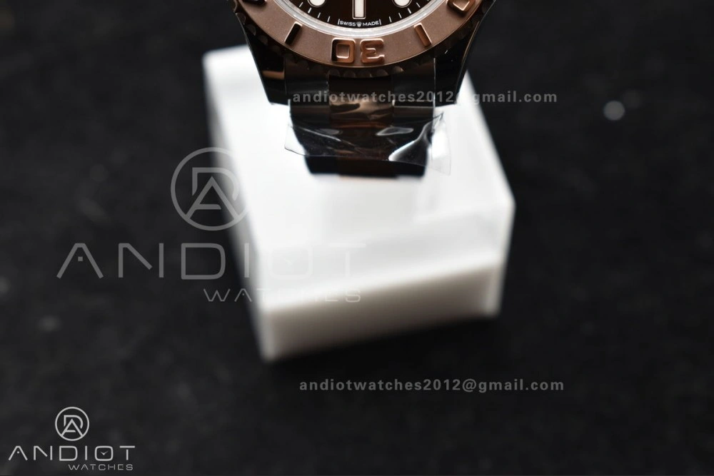 Refined Yacht-Master RG 37mm 268621 CVSF 1:1 Best Edition Brown Dial 316L SS Case and Bracelet A 1217