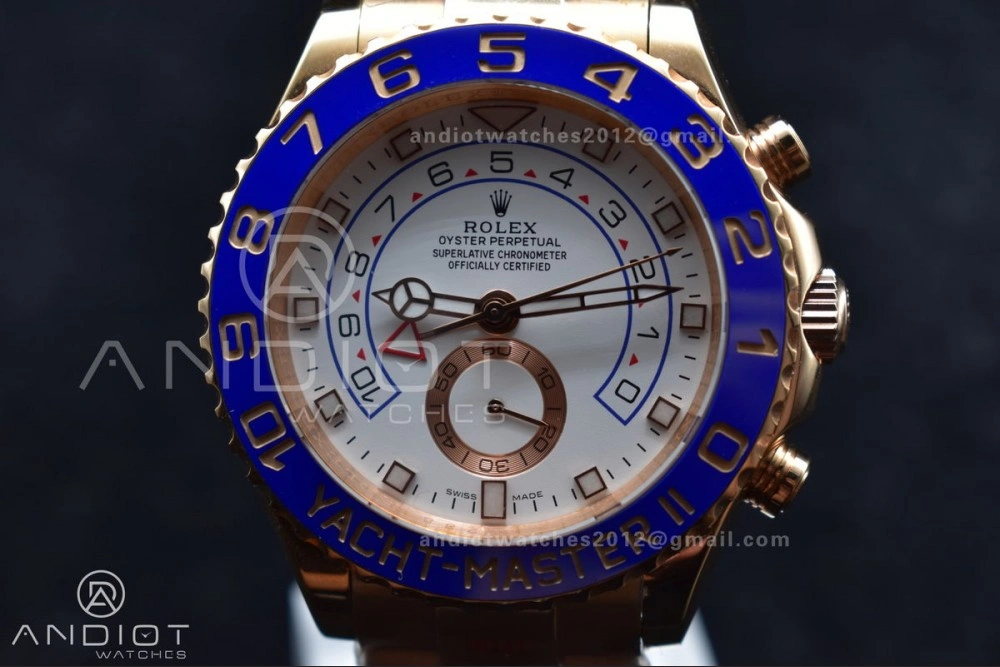 YachtMaster II 116685 RG Blue Ceramic GMF 1:1 Best Edition on RG Bracelet A Popular 1223