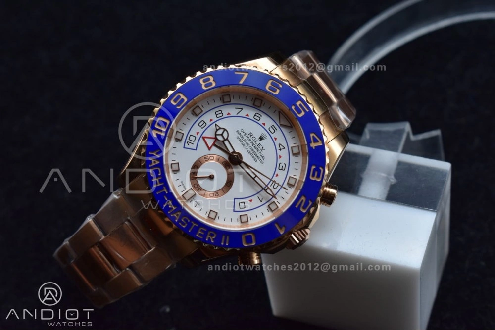 YachtMaster II 116685 RG Blue Ceramic GMF 1:1 Best Edition on RG Bracelet A Popular 1223