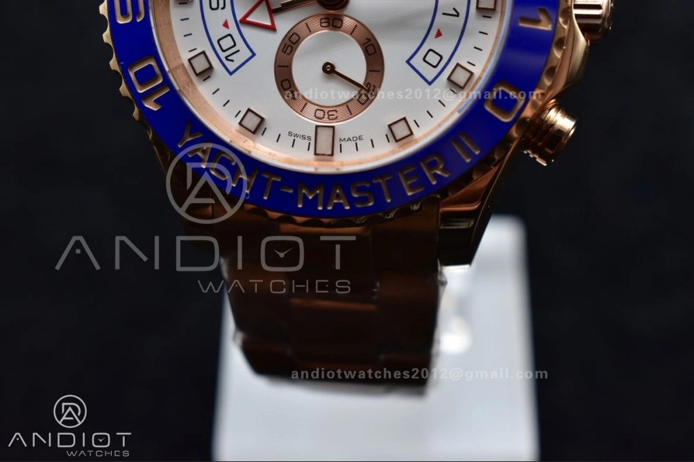 YachtMaster II 116685 RG Blue Ceramic GMF 1:1 Best Edition on RG Bracelet A Popular 1223