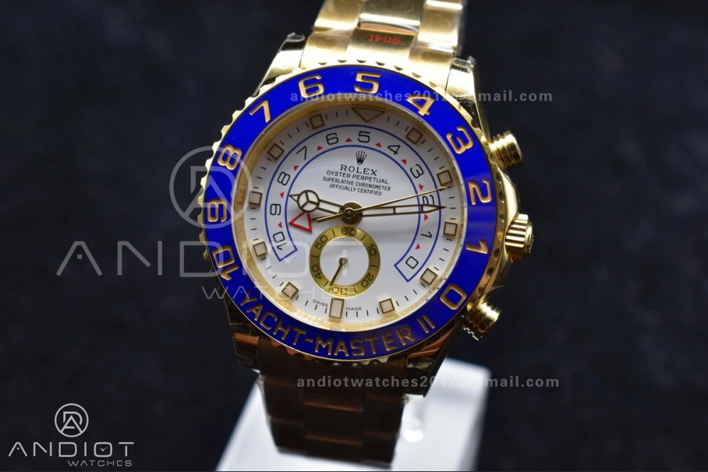 YachtMaster II 116688 YG KF 1:1 Best Edition White Dial on YG Bracelet A HighPerformance 1218
