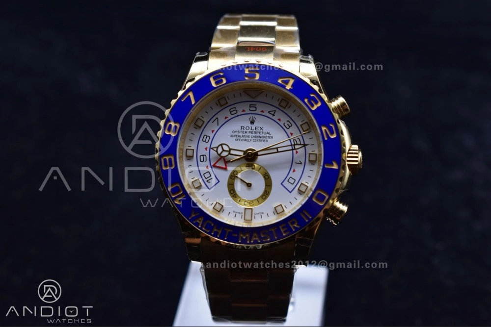 YachtMaster II 116688 YG KF 1:1 Best Edition White Dial on YG Bracelet A HighPerformance 1218