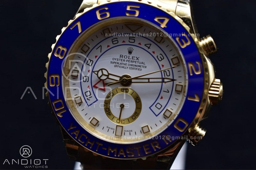 YachtMaster II 116688 YG KF 1:1 Best Edition White Dial on YG Bracelet A HighPerformance 1218