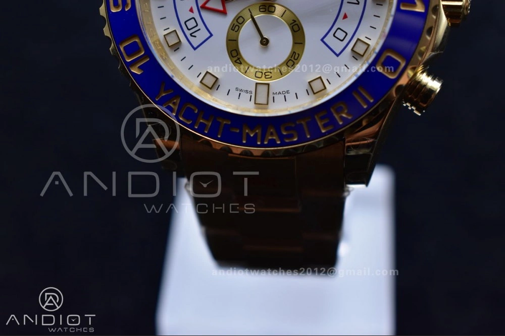 YachtMaster II 116688 YG KF 1:1 Best Edition White Dial on YG Bracelet A HighPerformance 1218
